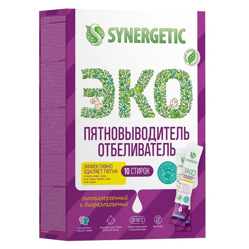 

Пятновыводитель отбеливатель Synergetic Эко для цветных и белых тканей 250 г