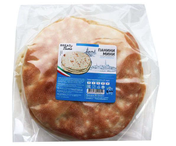 

Лепешка Bread Пита пшеничная Панини мини 3 шт 195 г