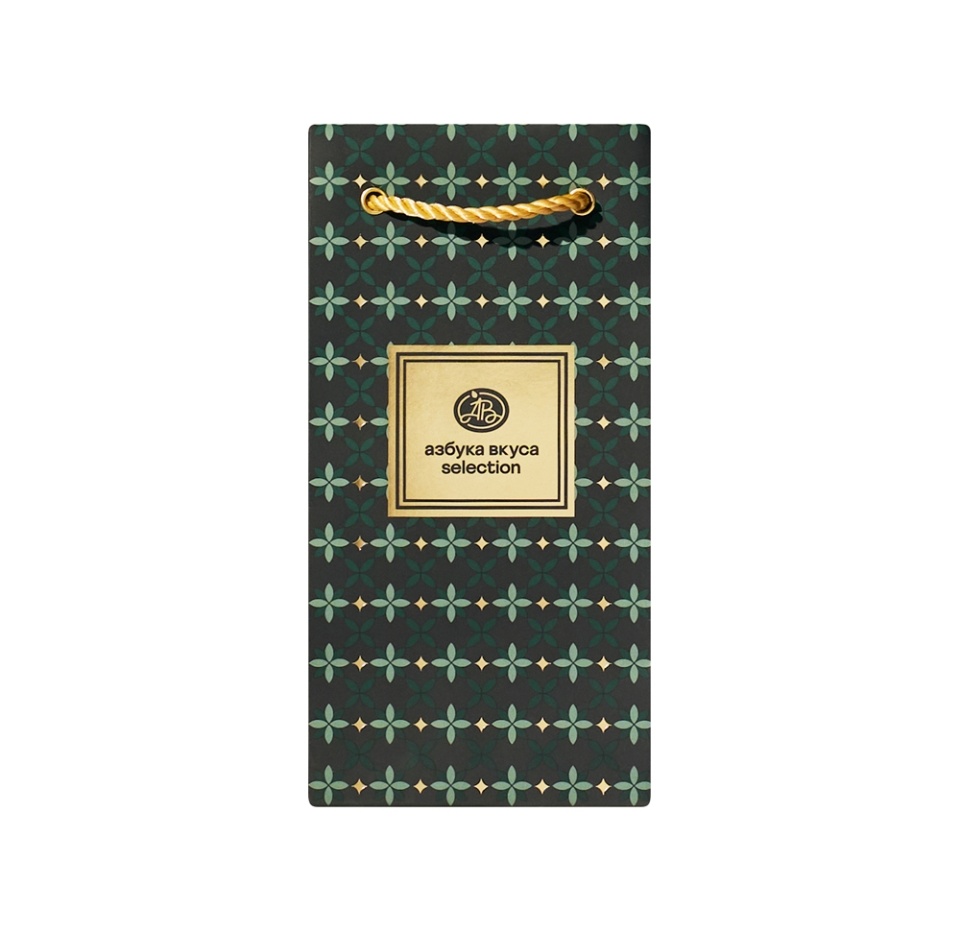 

Пакет подарочный Азбука вкуса Selection тёмно-зеленый 10х20х10 см.
