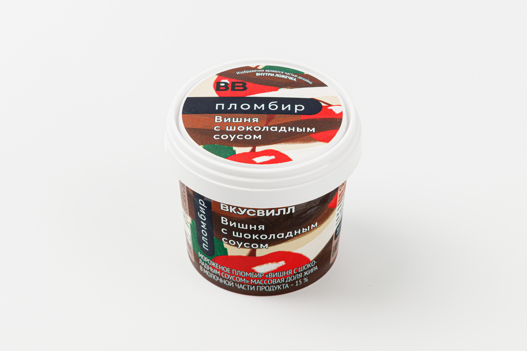 

Мороженое ВкусВилл Вишня с шоколадным соусом 85 г