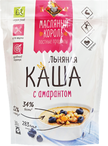 

Каша льняная Масляный король с амарантом 300 г