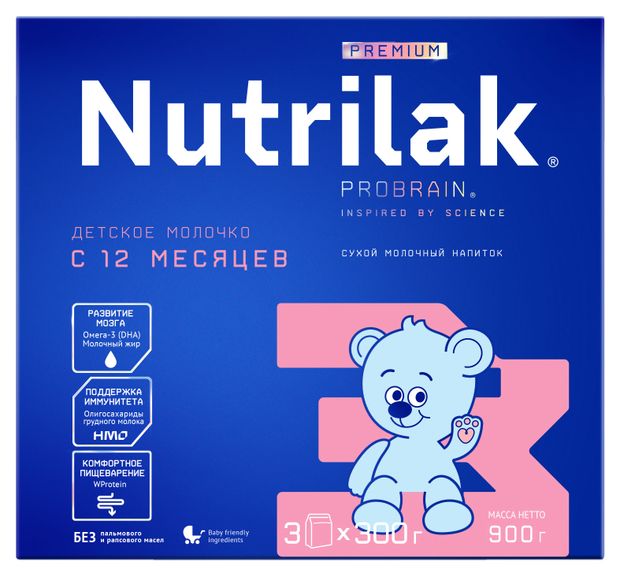 

Напиток молочный Nutrilak Premium 3 с 12 месяцев 900 г