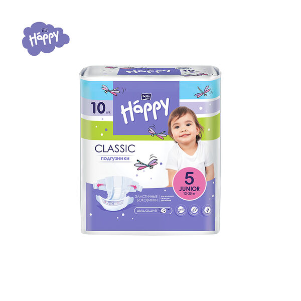 Подгузники белла беби хеппи классик 10 шт джуниор 12-25 кг 5