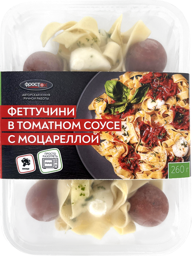 

Феттучини Фросток в томатном соусе с моцареллой замороженное 260 г