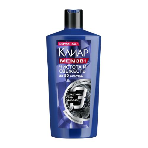 

Шампунь для волос Клиар Men 3 в 1 Чистота и свежесть 610 мл