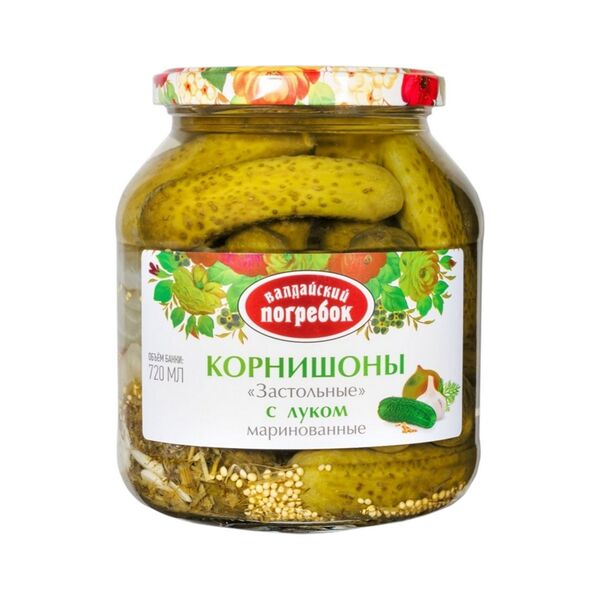 Корнишоны маринованные Валдайский погребок стерелиз 720м ст/б