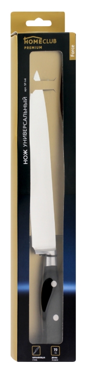 

Нож универсальный Homeclub Force 19 см, нержавеющая сталь, пластик арт. SF-k4
