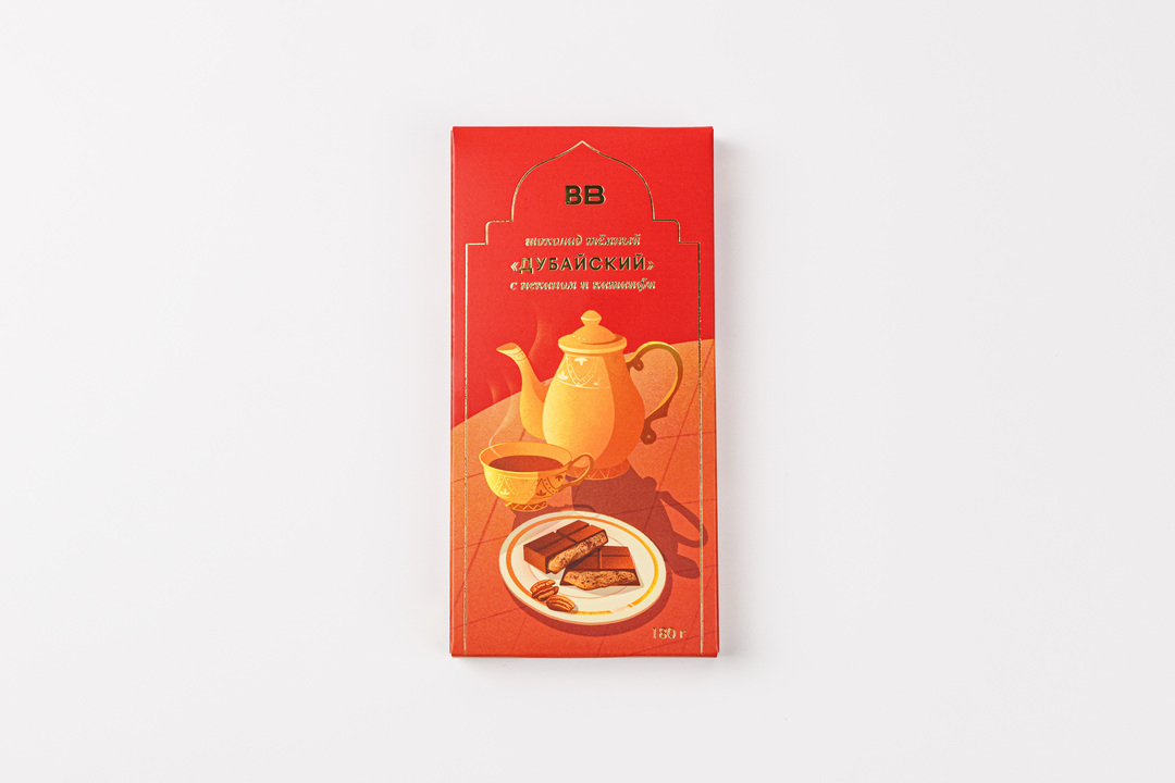 

Шоколад темный ВкусВилл Дубайский с пеканом и катаифи 180 г