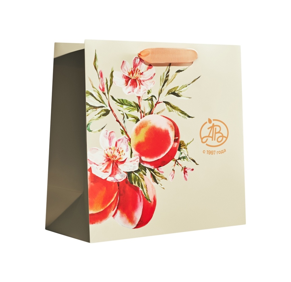 

Пакет подарочный Азбука вкуса Фруктовая коллекция Персик M 30х30х14 см