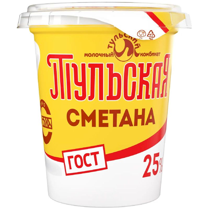 

Сметана Тульский Молочный Комбинат 25% 300 г