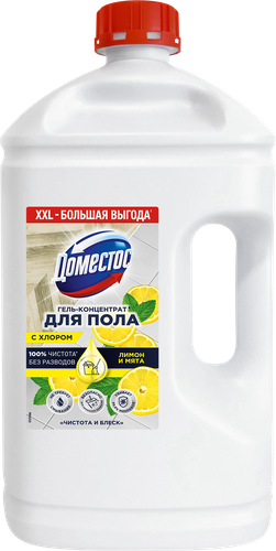 

Гель-концентрат для пола Доместос Лимон-мята с хлором 2.5 л