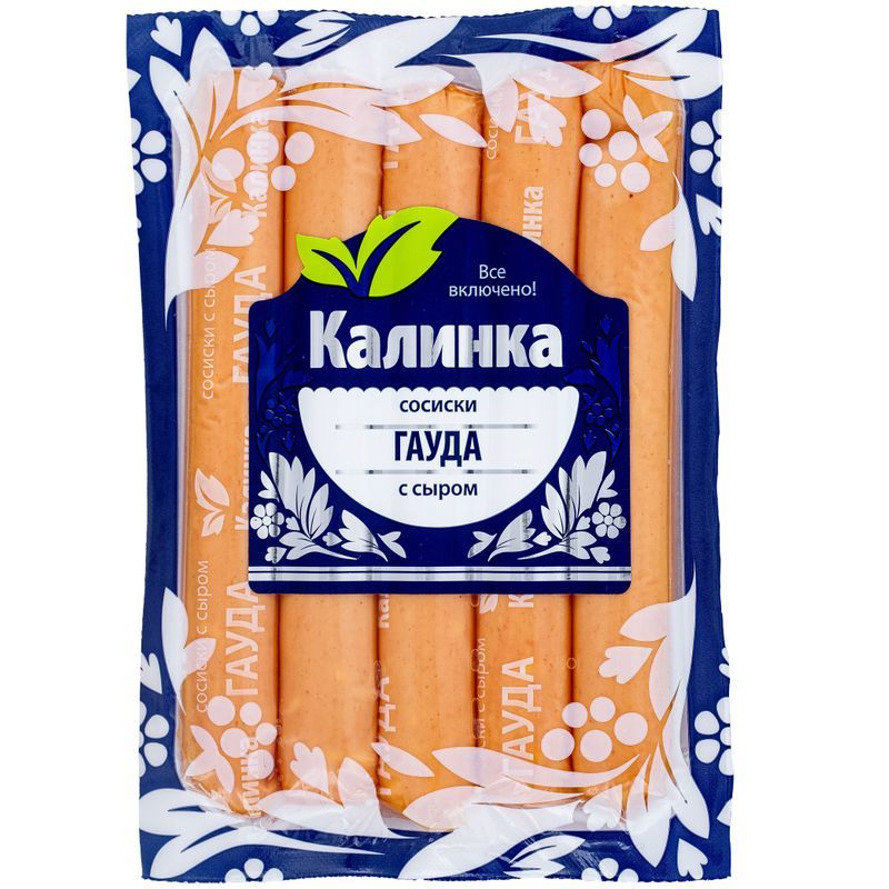

Сосиски Калинка Гауда с сыром 350 г