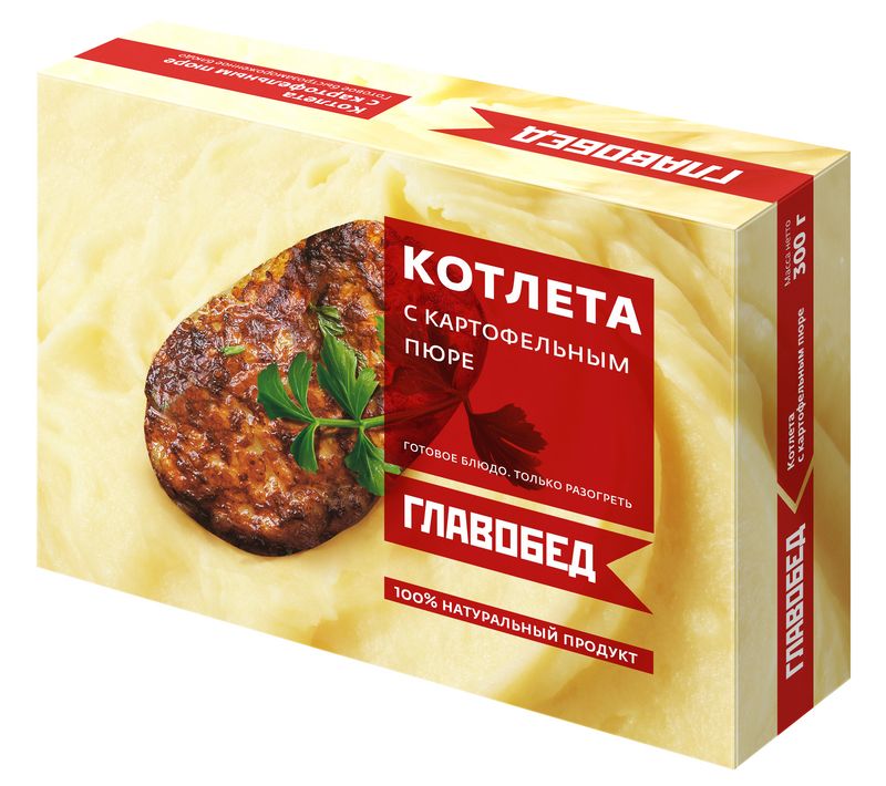 

Котлета Главобед с картофельным пюре 300 г