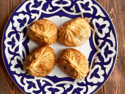 Манты с бараниной жареные