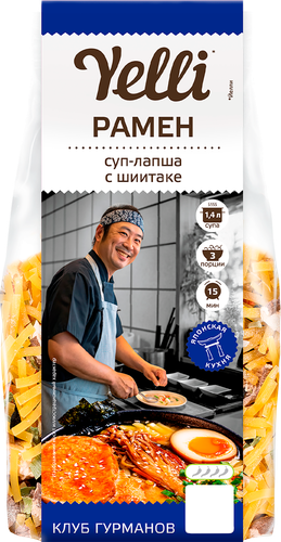 

Суп-лапша Yelli Рамен с шиитаке 110 г