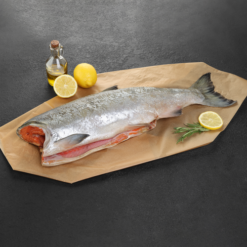 

Кижуч Лента Fresh потрошеный без головы (из замороженного сырья) весовой