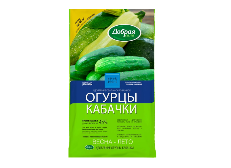 

Удобрение Добрая сила огурцы-кабачки 900 г