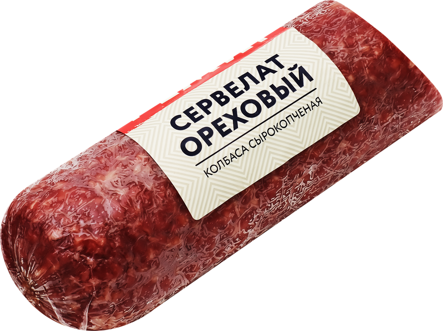 

Колбаса сырокопченая Ремит Сервелат Ореховый весовая