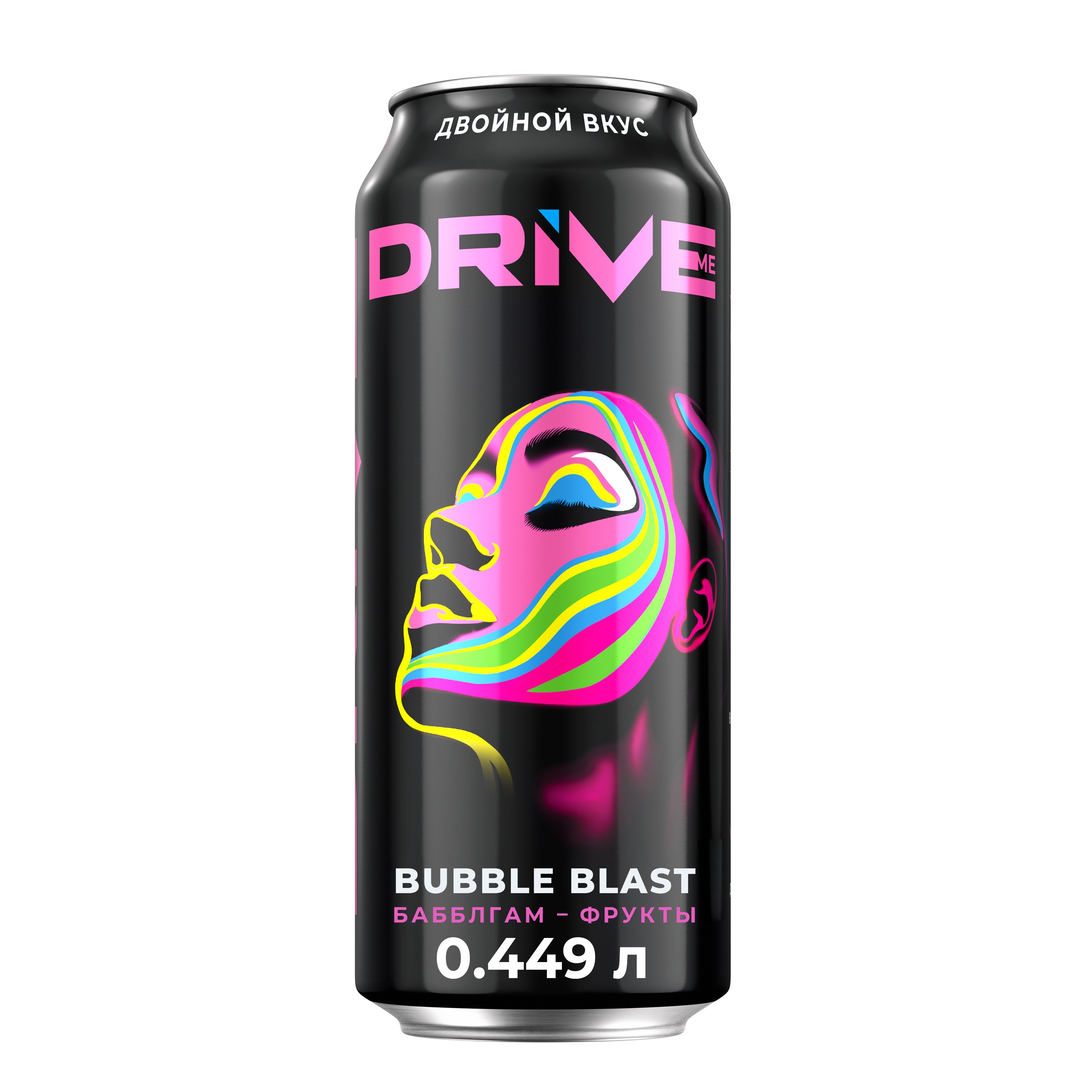 

Напиток тонизирующий Drive me Bubble Blast со вкусом жевательной резинки 0.449 л