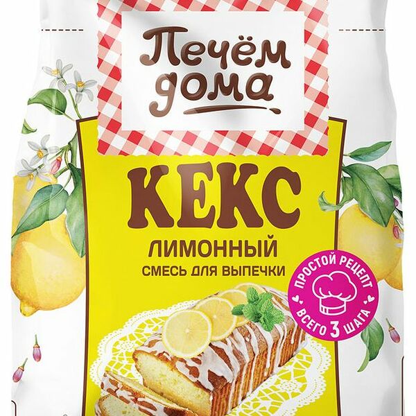 Смесь для выпечки Печём дома кекс лимонный 300 г