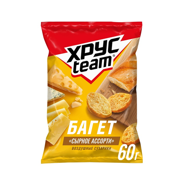 Сухарики Хрусteam Багет Сыр 60 г