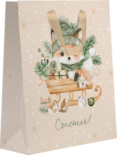 

Пакет подарочный City home Trade Christmas Woodland 22.7х18х10 см 1 шт в ассортименте