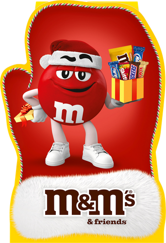 

Подарок новогодний сладкий M&M's Friends Варежка 121 г 1 шт. в ассортименте