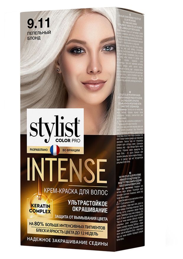 

Крем-краска для волос Stylist Color Pro Intense 9.11 Пепельный блонд 118 мл