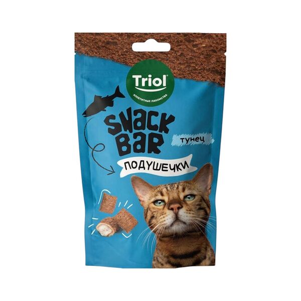Лакомство для кошек Triol серия SNACK BAR Мини-подушечки с нач из тунца 30г