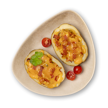 

Лодочки картофельные запеченные с сыром и пепперони 300 г