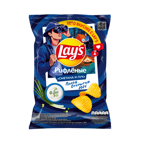 Картофельные чипсы Lay's Сметана и Лук 140 г