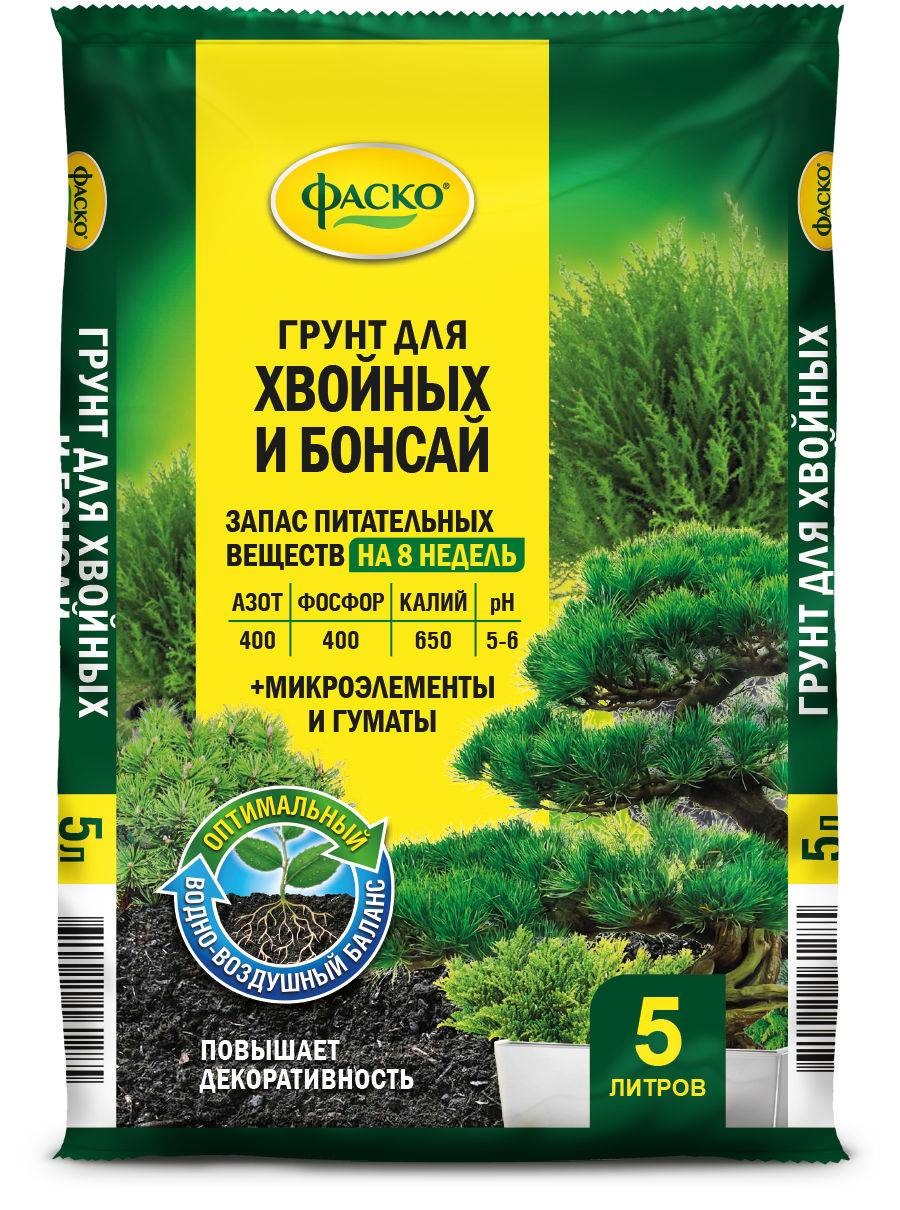 

Грунт для хвойных и бонсай Фаско Цветочное счастье 5 л