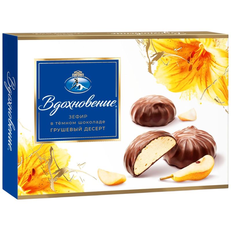 

Зефир Вдохновение Грушевый десерт в темном шоколаде 200 г