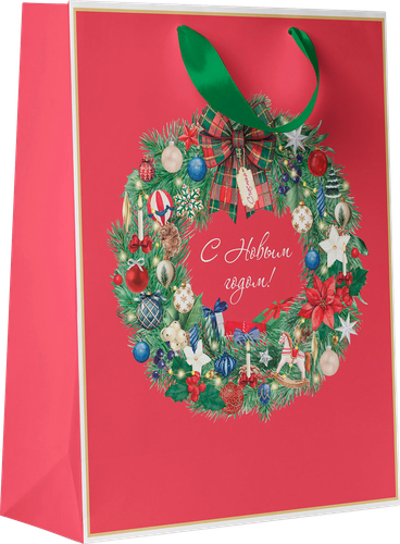 

Пакет подарочный City home Trade New Years Joy 22.7x18x10 см 1 шт дизайн в ассортименте