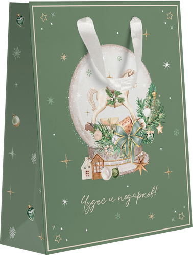 

Пакет подарочный City home Trade Christmas Woodland 22.7х18х10 см 1 шт в ассортименте