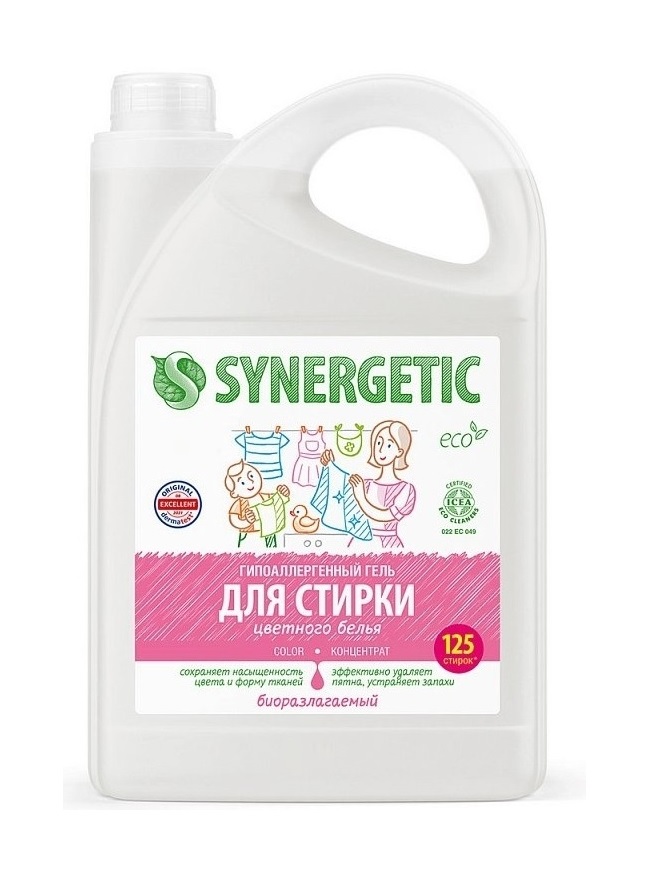 

Гель для стирки концентрированный Synergetic Color для стирки цветного белья 3.75 мл