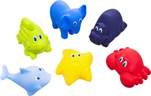 Набор игрушек для ванны Fancy Baby Радостное купание 6 шт