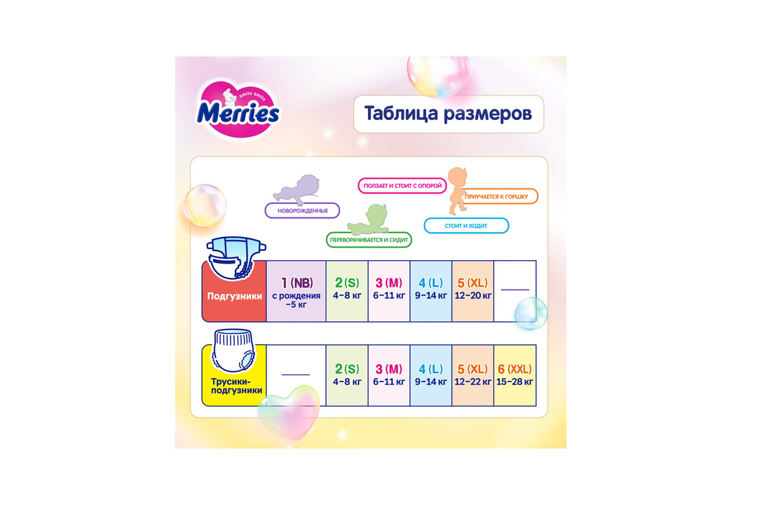 

Трусики-подгузники Merries размер XXL 15-28 кг 24 шт.