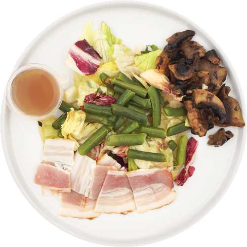 

Салат с беконом и фасолью 170 г