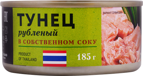 Тунец Premium Club в собственном соку, рубленый 185 г