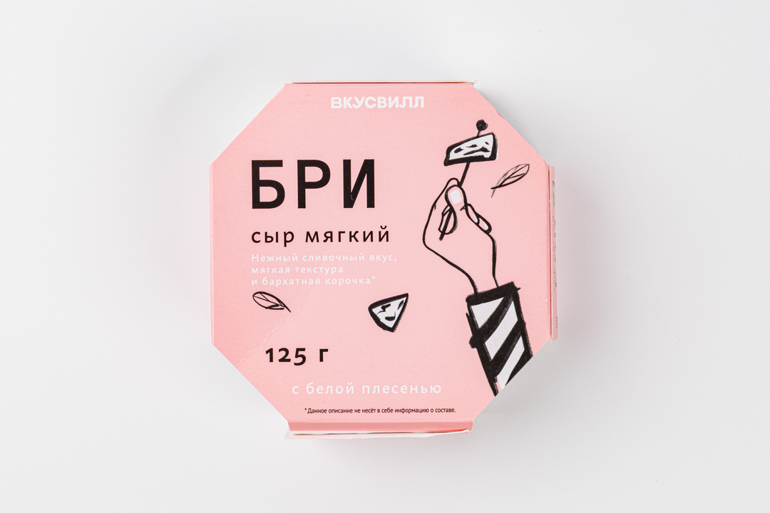 

Сыр мягкий Вкусвилл с белой плесенью "Бри", 125 г