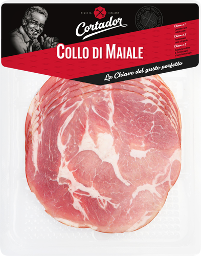 

Продукт мясной Cortador Collo di Maiale из свинины сырокопчёный 120 г