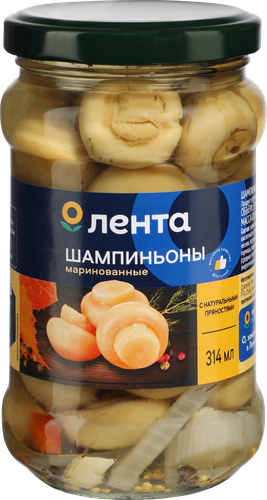 

Шампиньоны Лента маринованные 280 г