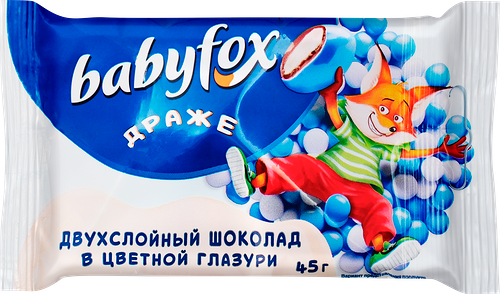 Драже Babyfox Двухслойный шоколад в цветной оболочке 45 г