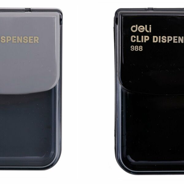 Скрепочница магнитная Deli Е988 со скрепками в комплекте, цвет ассорти