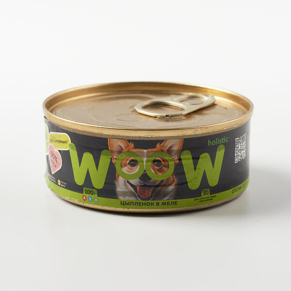 Влажный корм WOOW.holistic с цыпленком в желе для собак 100 г