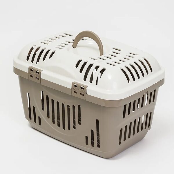 Переноска Georplast Rocket Classic для кошек и собак мелких пород 49x33x33 см бежевая
