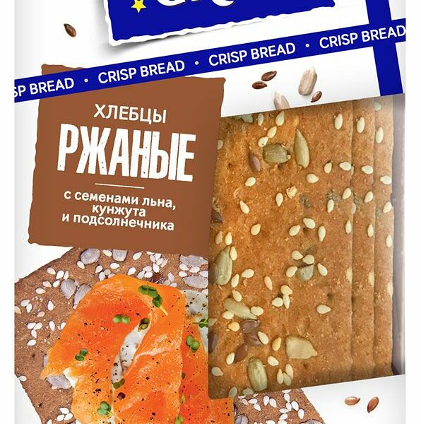 Хлебцы ржаные Magic Grain с семенами льна, кунжута и подсолнечника 160 г