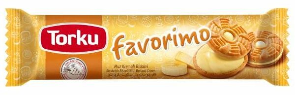 Печенье-сэндвич Torku Favorimo с банановым кремом