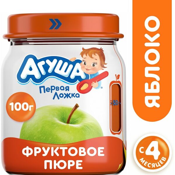 Пюре Агуша Яблоко 100г